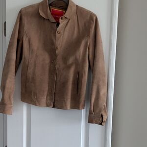 Isaac Mizrahi Brown Suede Women's Blazer